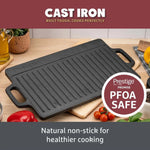 Prestige Cast Iron Double Griddle Pan - Prestige Cast Iron Double Griddle 45x22.5CM Sterling Home 3