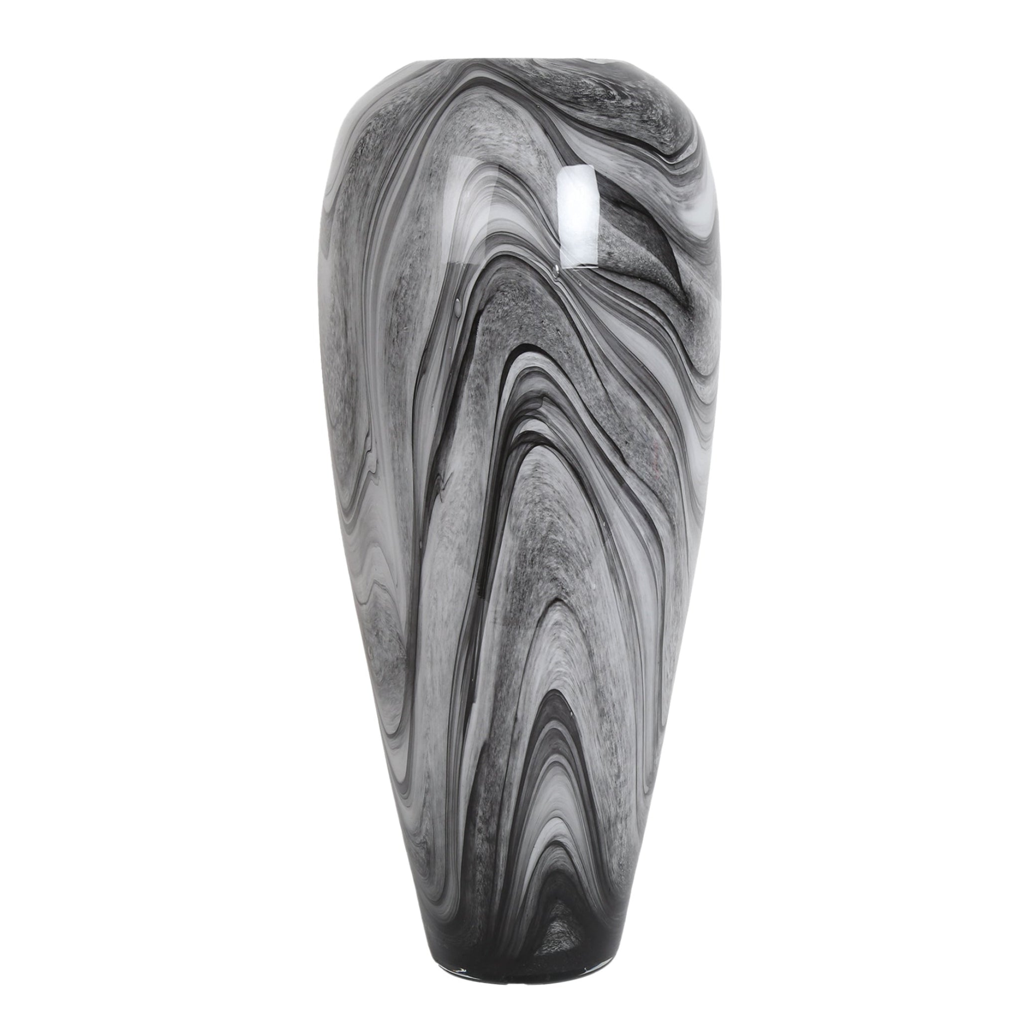 Grey Swirl Case Large - DISC Grey Swirl Vase 41CM Sterling Home 3