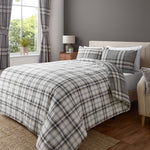 Kelso Check Charcoal Duvet Set Sterling Home 2