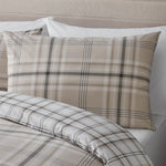 Catherine Lansfield Kelso Check Natural  Duvet Set - Kelso Check Natural Double Duvet Set