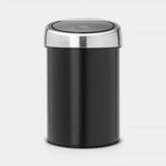 Brabantia Touch Bin Matt Black With Steel Lid 3L - Touch Bin 3L Matt Black/Matt Steel Lid Sterling Home 2