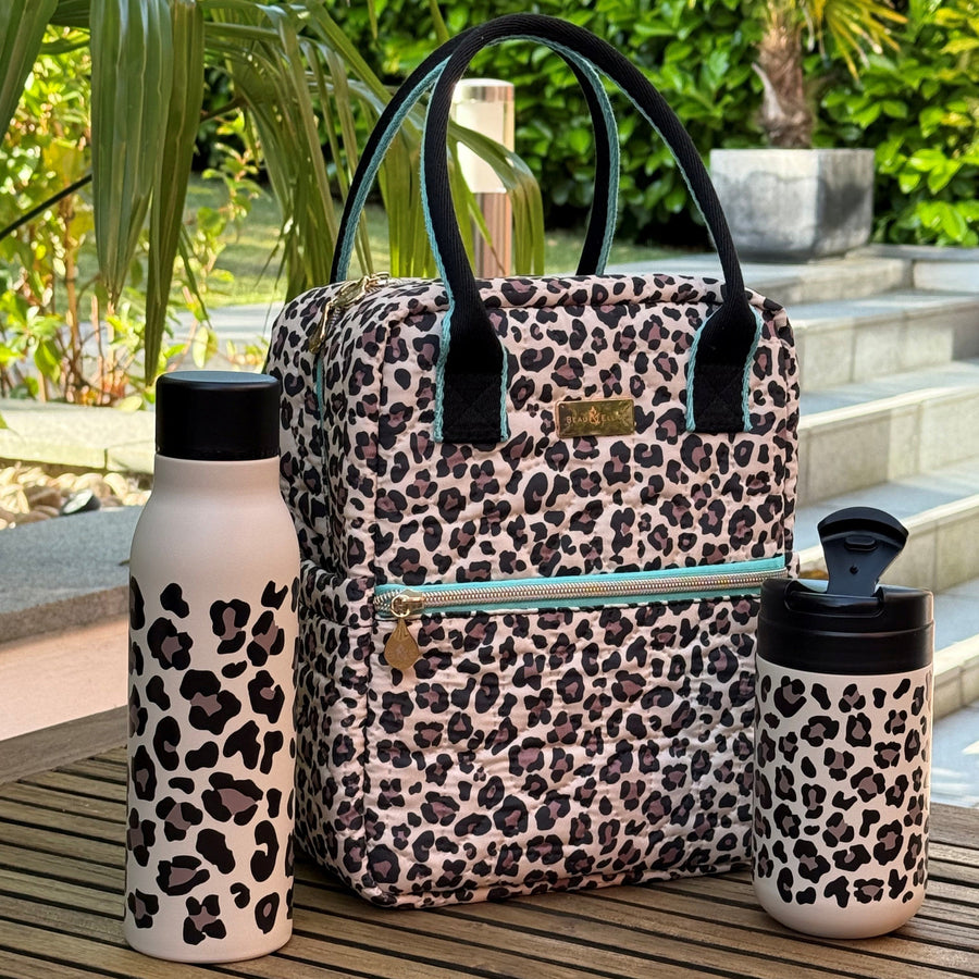 Beau & Elliot Leopard Upright Lunch Bag - Leopard Upright Lunch Bag Sterling Home 1