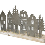 Cut Out Iron Silver 3 Tealight holder - L 3 Tealight Holder Iron With Cut Out Sterling Home 1