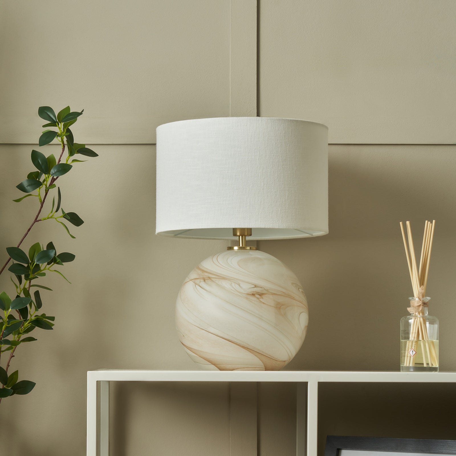 Lewis Marble Glass Ball Table Lamp - Lewis Marble Glass Ball Table Lamp Sterling Home 1