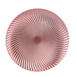 Metalic Spin Charger Plate Champange Pink - Deco Plate Round Metalic Spin Pattern Pink 33CM Sterling Home 1