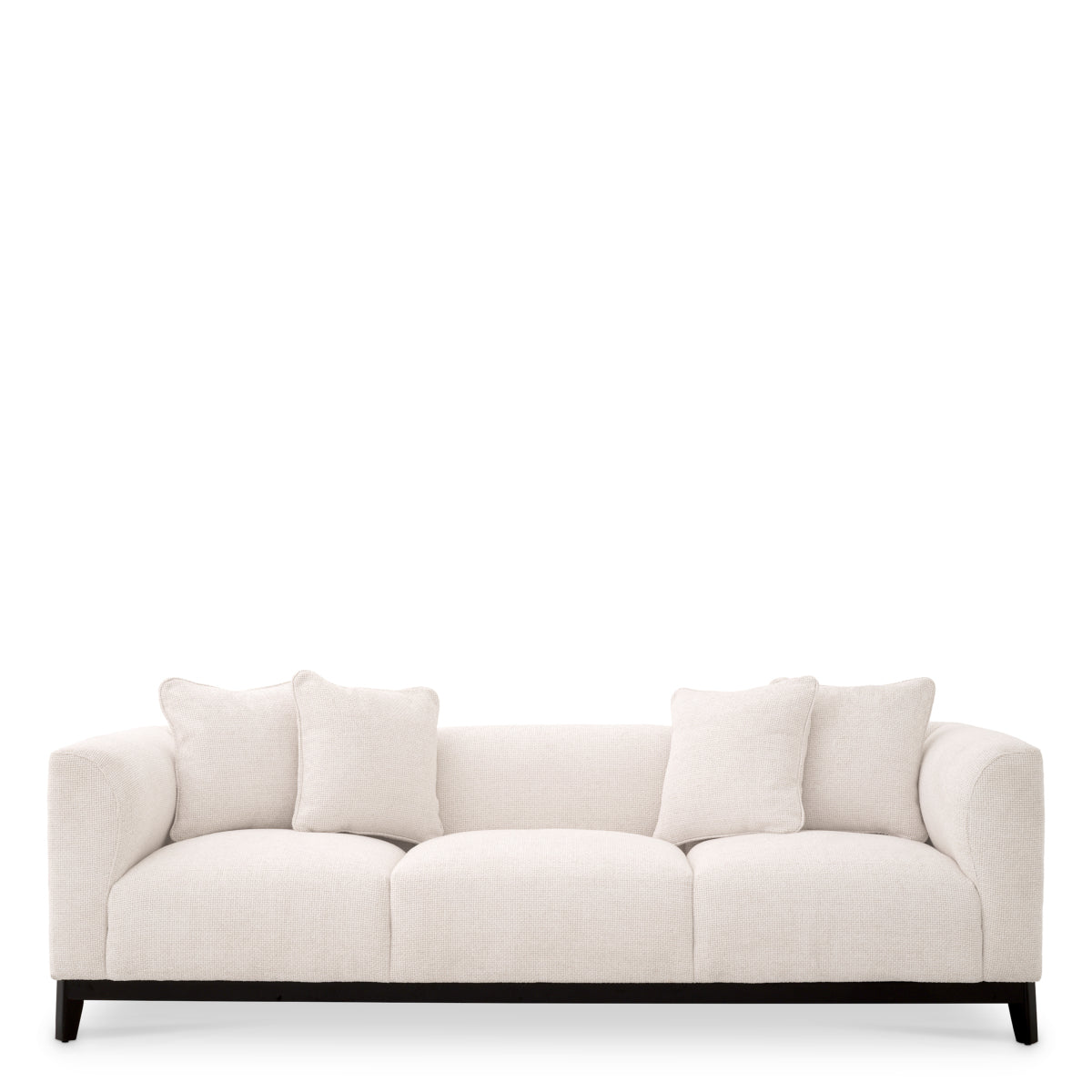 Eichholtz Corso 3 Seater Sofa Lyssa Off-White Black Finish Base - 3 Seater Sofa Lyssa Off-White 3 Seater Sofas Sterling Home 3