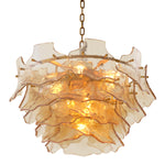 Eichholtz Clarendon Chandelier Antique Brass And Champagne Coloured Glass - Chandelier Clarendon Accessories Sterling Home 3