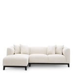 Eichholtz Corso 2 Seater Chaise Left Lyssa Off-White Black Base - 2 Seater Chaise Left Lyssa Off-White Chaise Sofas Sterling Home 3