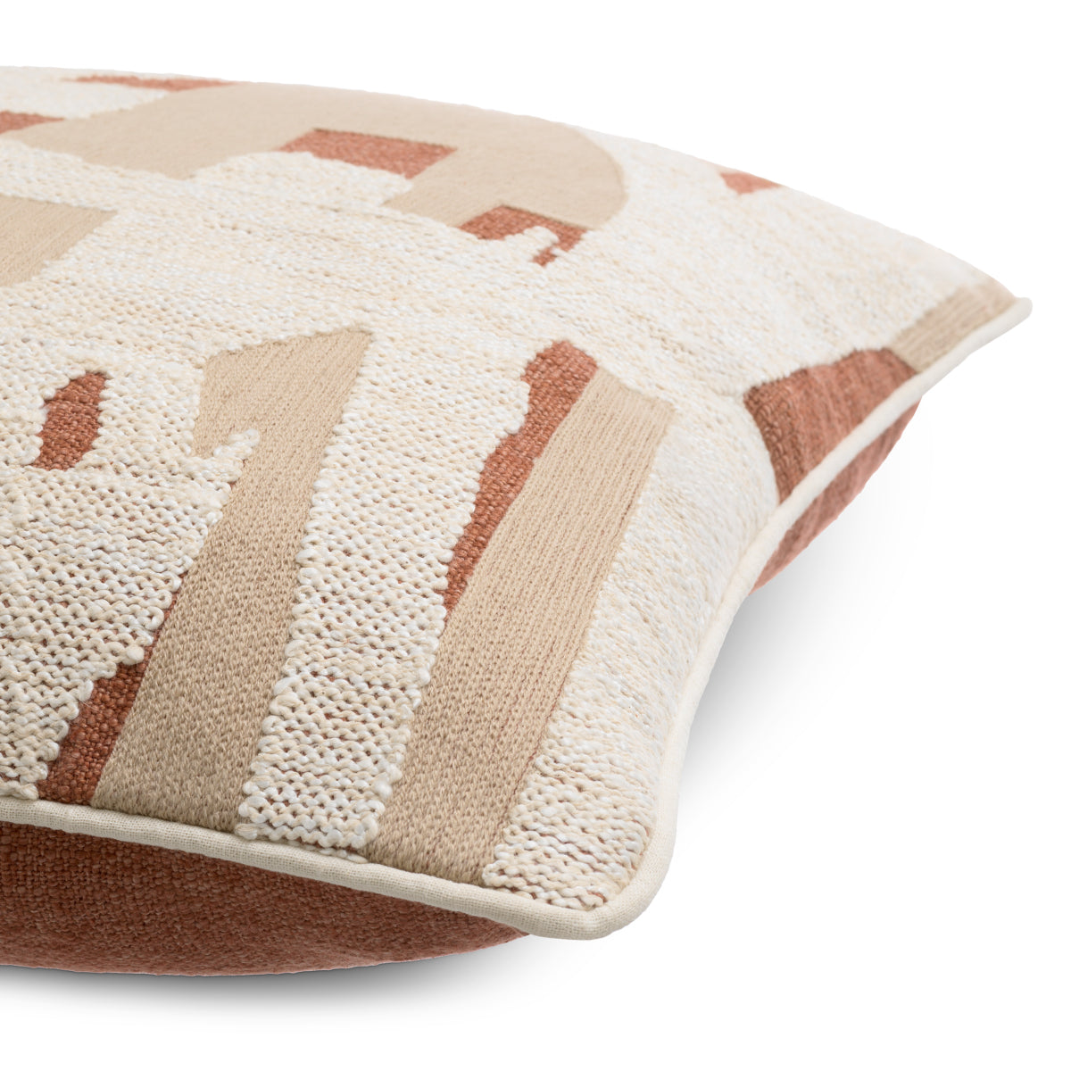 Eichholtz Saphirra Square II Scatter Cushion Natural / Orange - Saphirra Square II Scatter Cushion Natural / Orange Accessories Sterling Home 3
