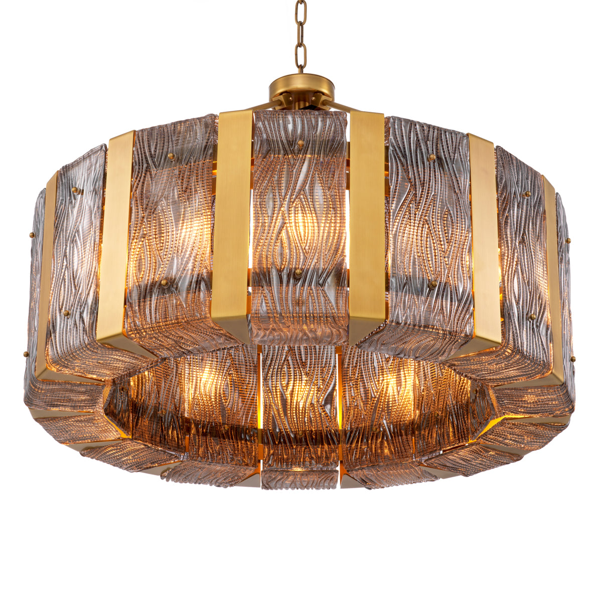 Eichholtz Elysian Chandalier Antique Brass And Smoked Glass - Chandalier Elysian Accessories Sterling Home 3