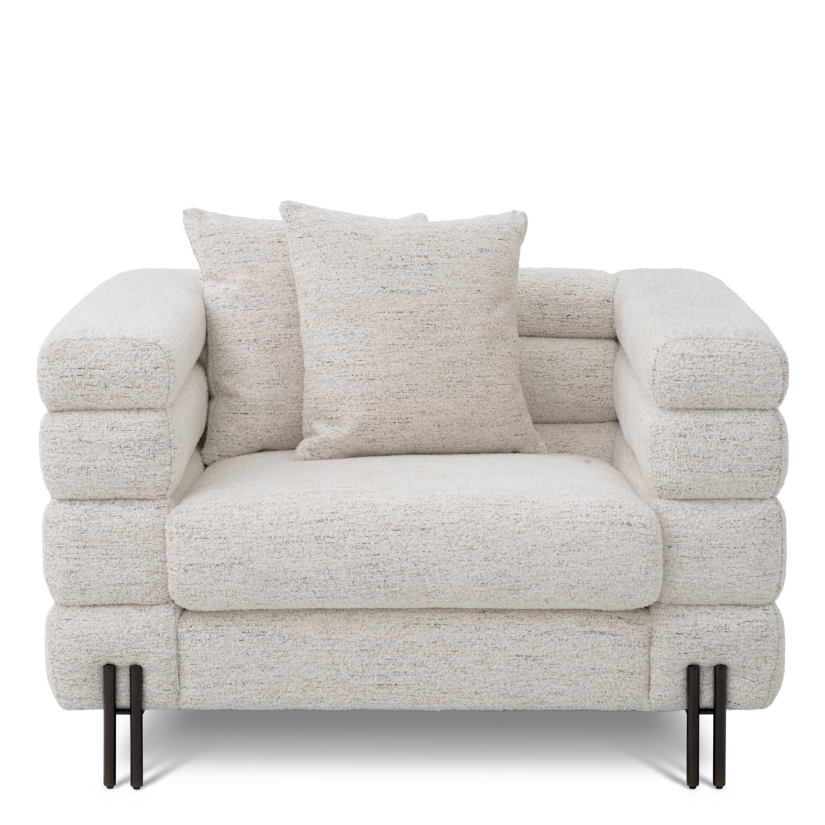 Eichholtz York Armchair Seashell Off-White Bronze Finish - Armchair Seashell Off-White Armchairs Sterling Home 3