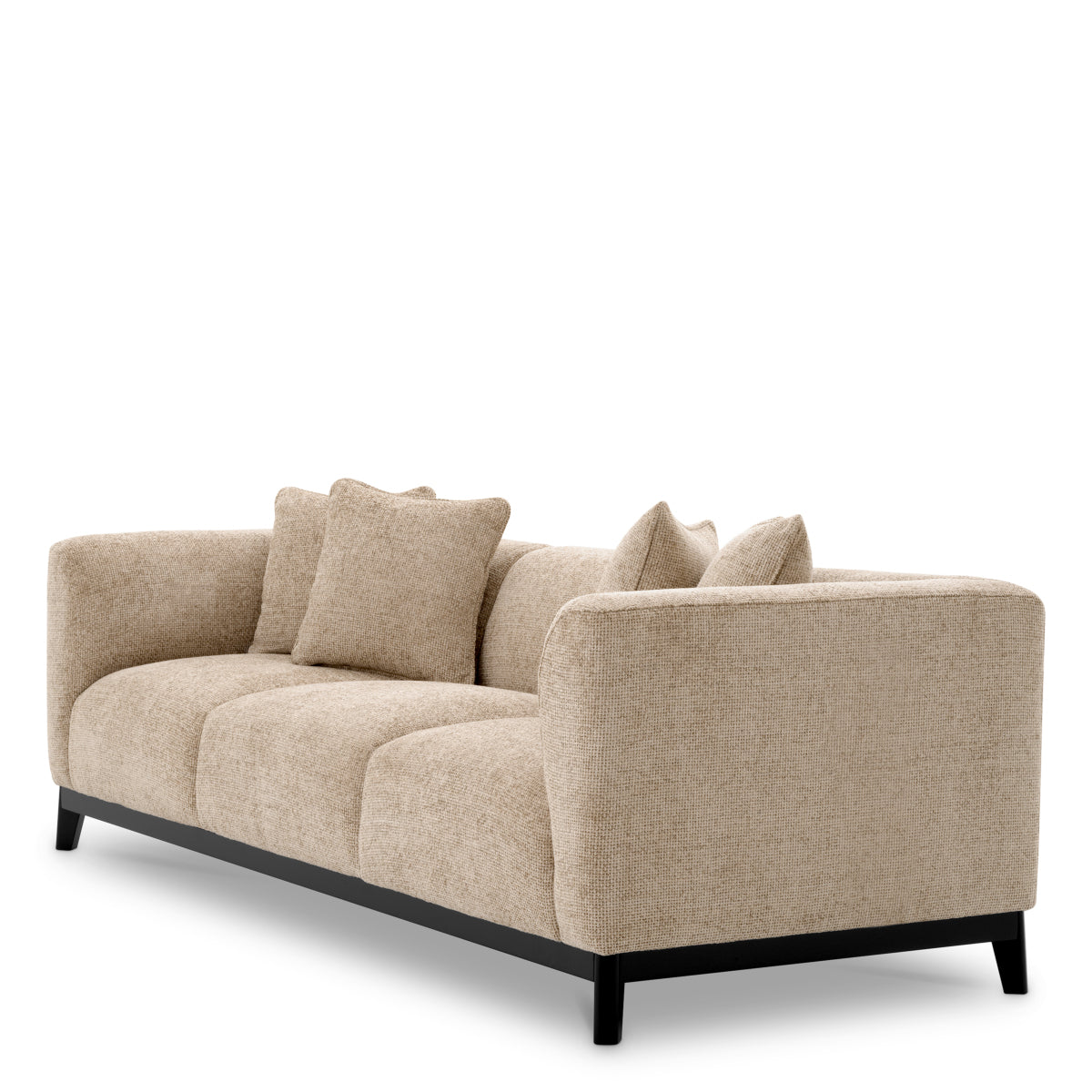 Eichholtz Corso 3 Seater Sofa Lyssa Sand Black Base - 3 Seater Sofa Lyssa Sand 3 Seater Sofas Sterling Home 3
