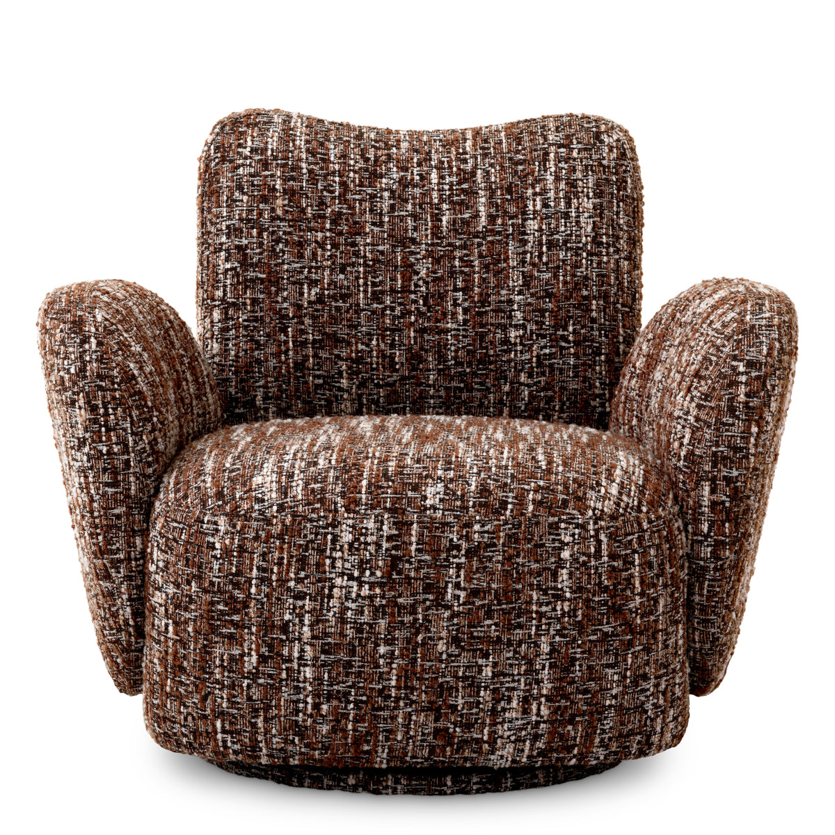Eichholtz Merida Swivel Chair Boucle Sonata Red - Swivel Chair Boucle Sonata Red Armchairs Sterling Home 3