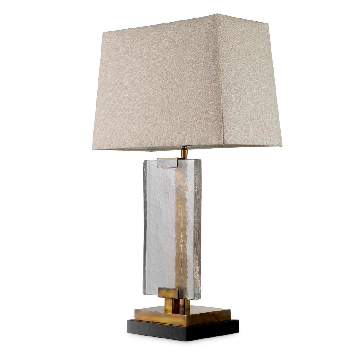 Eichholtz James Table Lamp Vintage Brass Black Granite Base - Table Lamp James Accessories Sterling Home 3