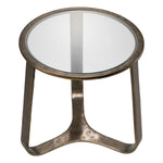 Eichholtz Cambronne Side Table Bronze Finish Clear Glass Top - Side Table Bronze Finish Clear Glass Top Side Tables Sterling Home 3