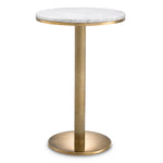Eichholtz Tavolara Side Table Vintage Brass Finish White Marble Top - Side Table Vintage Brass Finish White Marble Top Side Tables Sterling Home 3