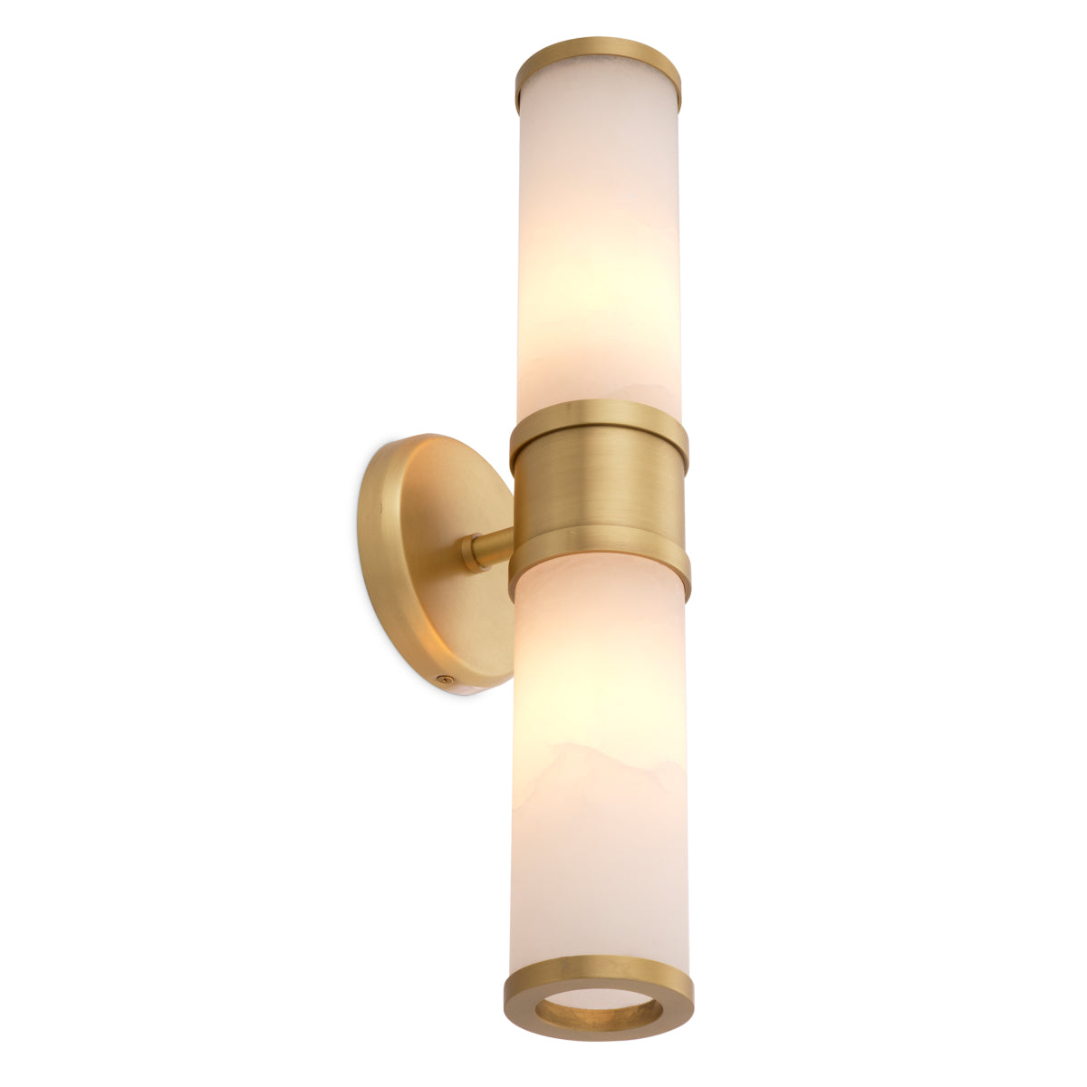 Eichholtz Claridges Double Wall Lamp Antique Brass And Alabaster - Wall Lamp Claridges Double Accessories Sterling Home 3