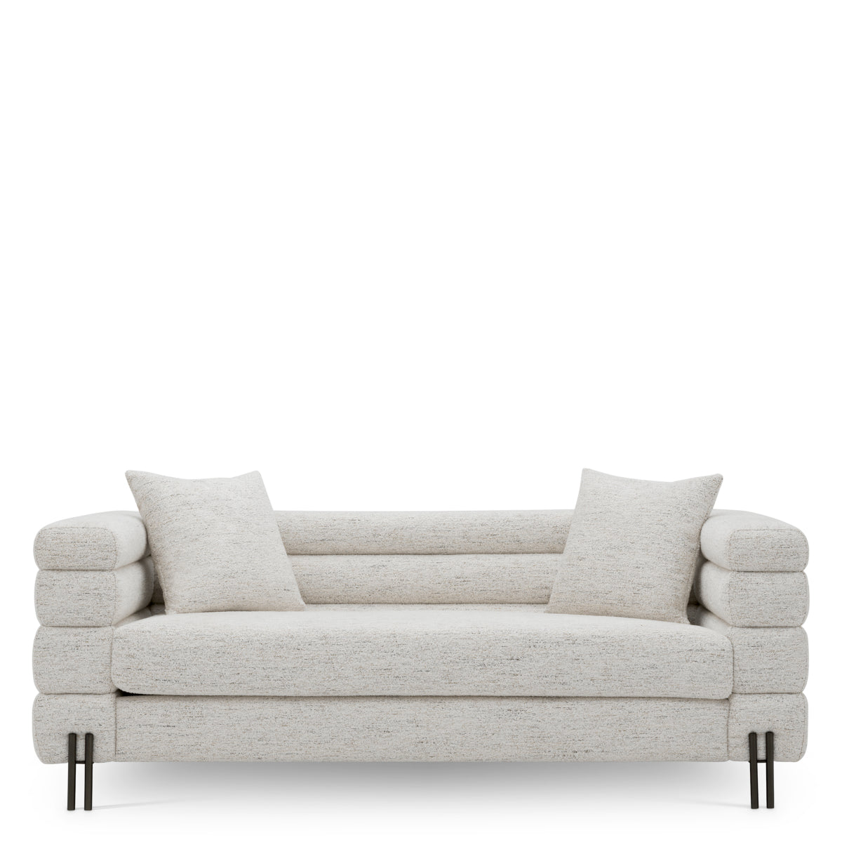 Eichholtz York 2 Seater Sofa Seashell Off-White With Bronze Legs - 2 Seater Sofa Seashell Off-White 2 Seater Sofas Sterling Home 3