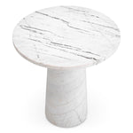 Eichholtz Terry Side Table White Marble - Side Table White Marble Side Tables Sterling Home 3
