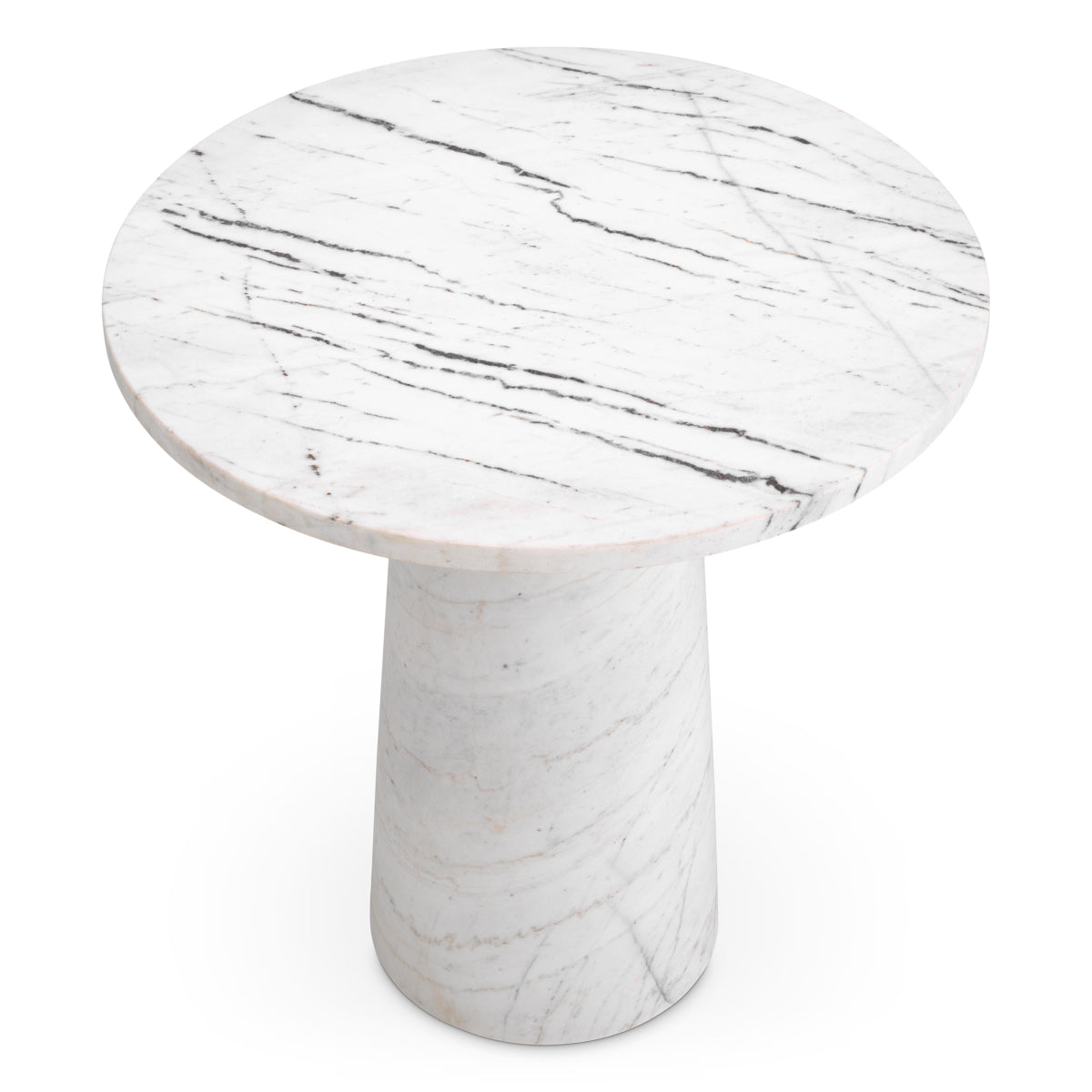 Eichholtz Terry Side Table White Marble - Side Table White Marble Side Tables Sterling Home 3
