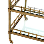 Eichholtz Scarlett Trolley Vintage Brass Finish Clear Bevelled Glass - Trolley Vintage Brass Finish Clear Bevelled Glass Accessories Sterling Home 3