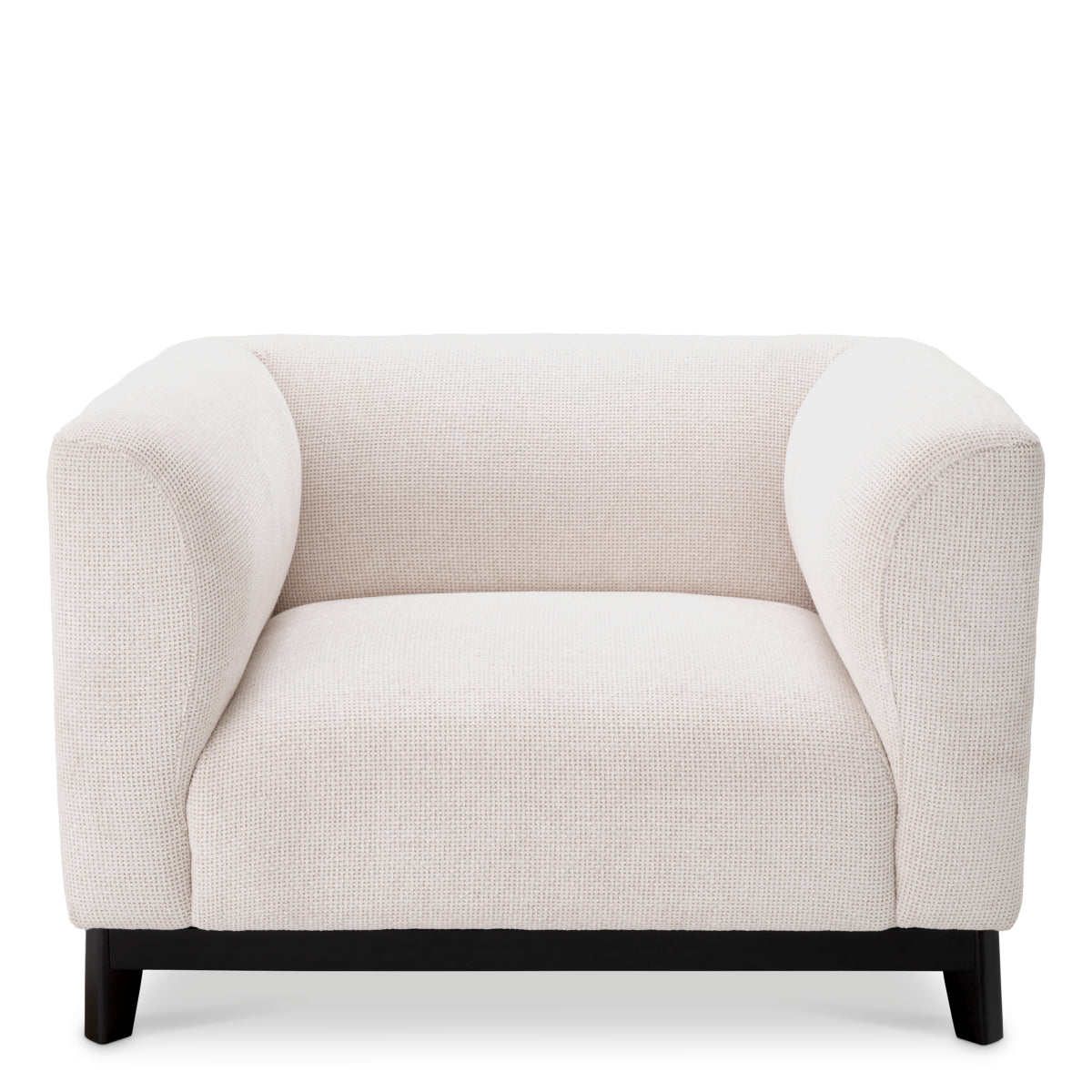 Eichholtz Corso Armchair Lyssa Off-White Black Base - Armchair Lyssa Off-White Armchairs Sterling Home 3