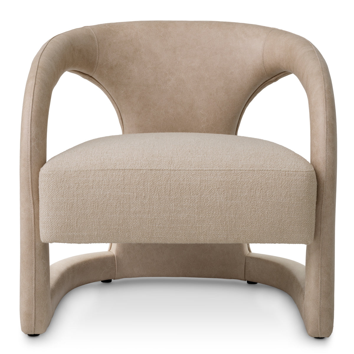 Eichholtz Voletta Accent Chair Valente Beige Faux Leather Renato Ecru - Accent Chair Valente Beige Faux Leather Renato Ecru Armchairs Sterling Home 3