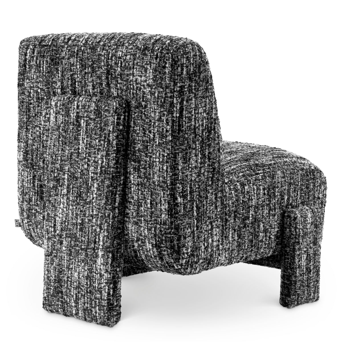 Eichholtz Rockdale Accent Chair Boucle Sonata Black - Accent Chair Boucle Sonata Black Armchairs Sterling Home 3