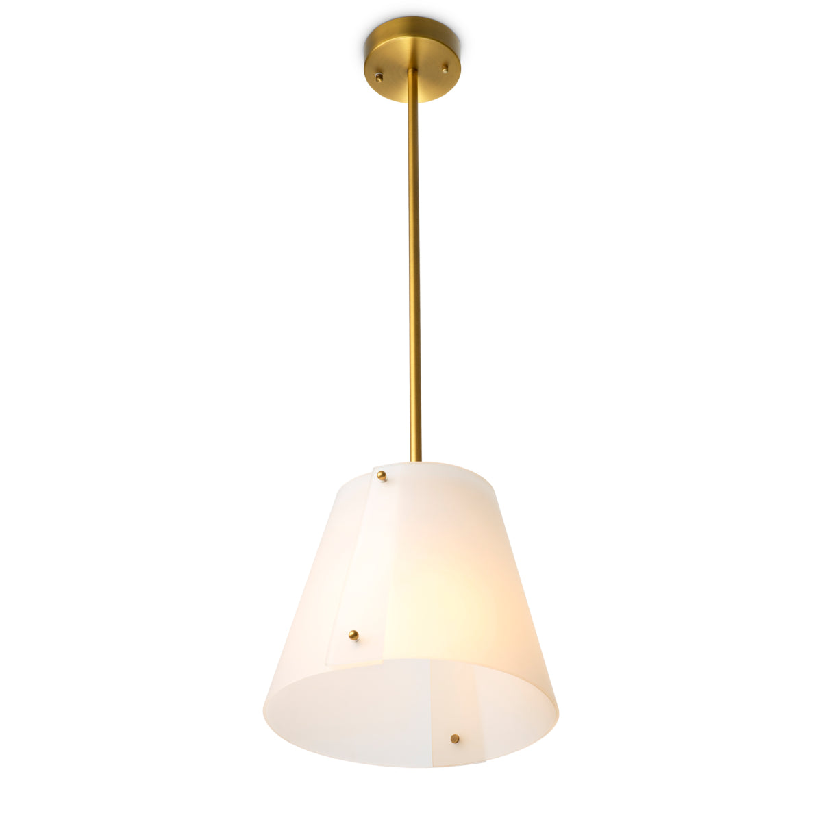 Eichholtz Trianon Pendant Antique Brass Finish White Glass - Pendant Trianon Accessories Sterling Home 3
