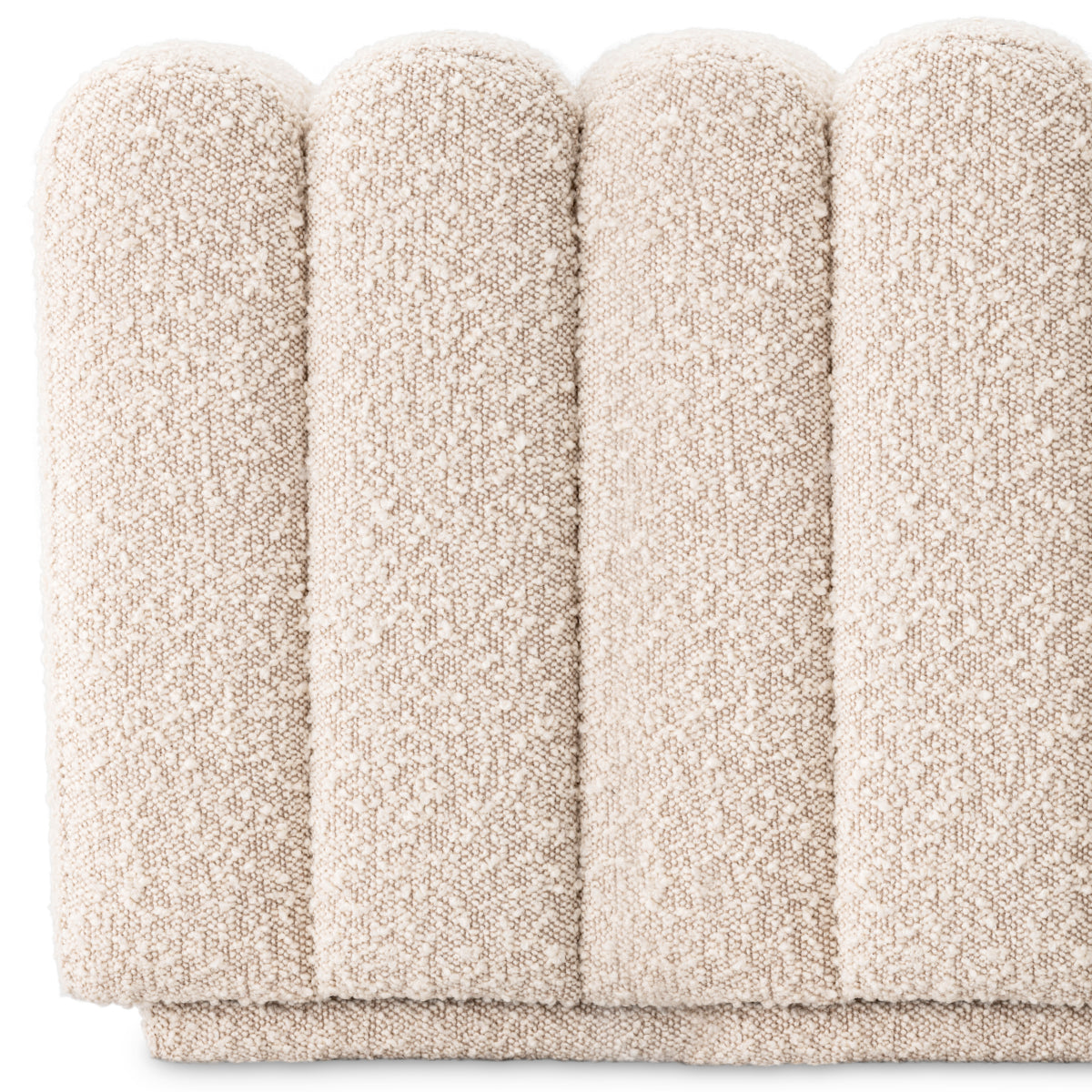 Eichholtz Bente Stool Boucle Cream - Stool Boucle Cream Footstools Sterling Home 3
