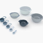 Joseph Joseph Set Of 9 Blue Bowl Set - Nest 9 Plus 9-piece food preparation set - Editions Sky Sterling Home 3