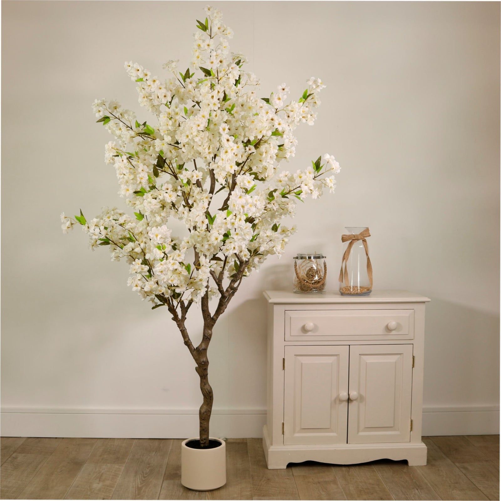 Potted Cherry Blossom Tree Cream 180CM Sterling Home 1