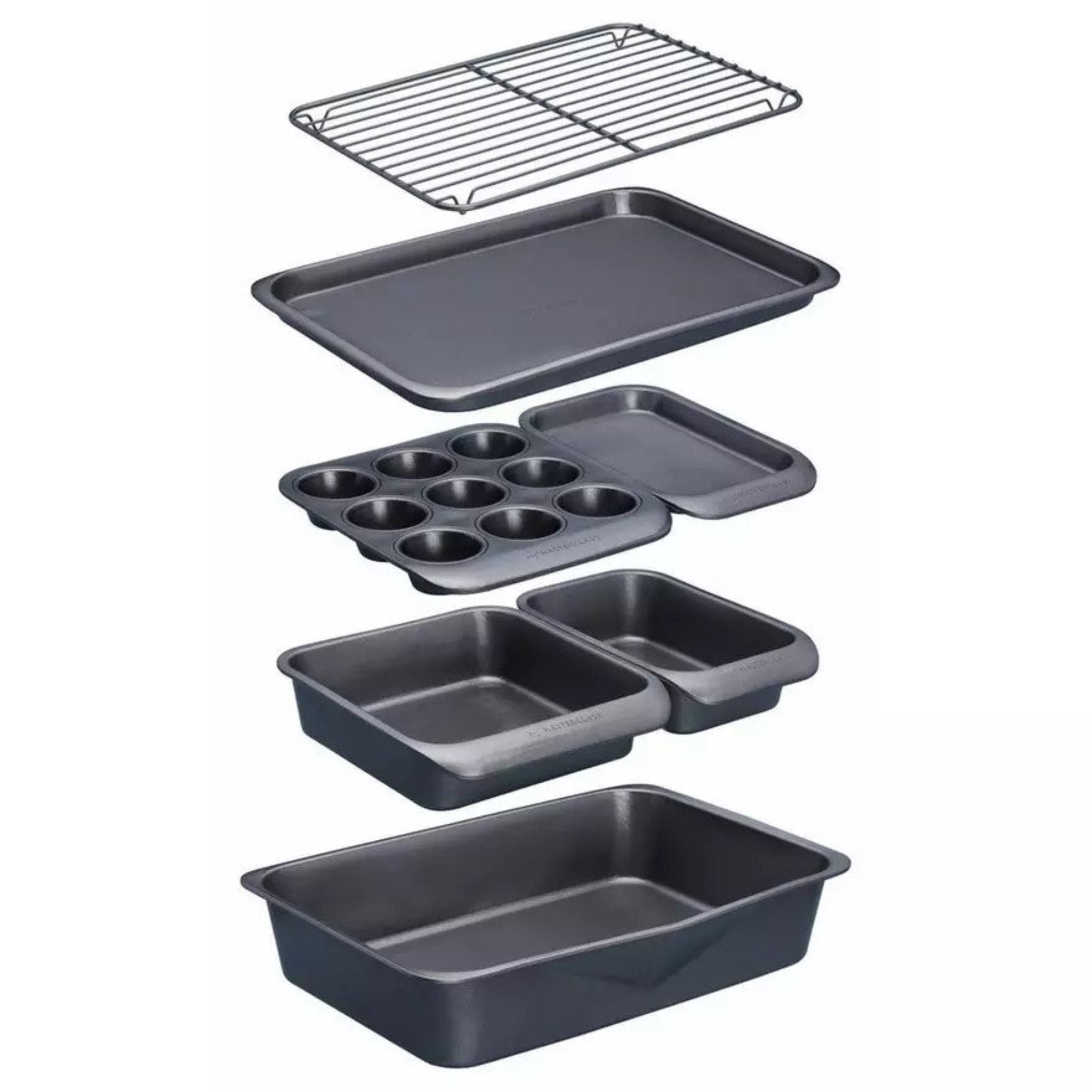 MasterClass Non-Stick Stacking Bakeware 7 Piece - MasterClass Non-Stick Stacking Bakeware 7 Piece Sterling Home 1