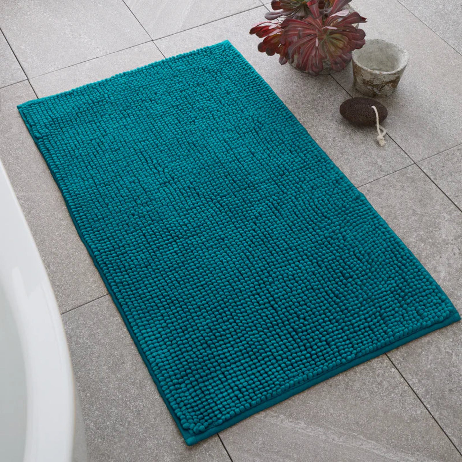 Catherine Lansfield Bobble Bathmat Bright Blue - SALE CL Bobble Bathmat Teal Sterling Home 1