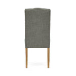 Navarre Pair of Grey Buttonback Dining Chairs - Button Back Dining Chair - Pair Grey Sterling Home 4