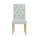 Navarre Pair of Natural Buttonback Dining Chairs - Button Back Dining Chair - Pair Natural Sterling Home 2