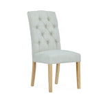 Navarre Pair of Natural Buttonback Dining Chairs - Button Back Dining Chair - Pair Natural Sterling Home 3