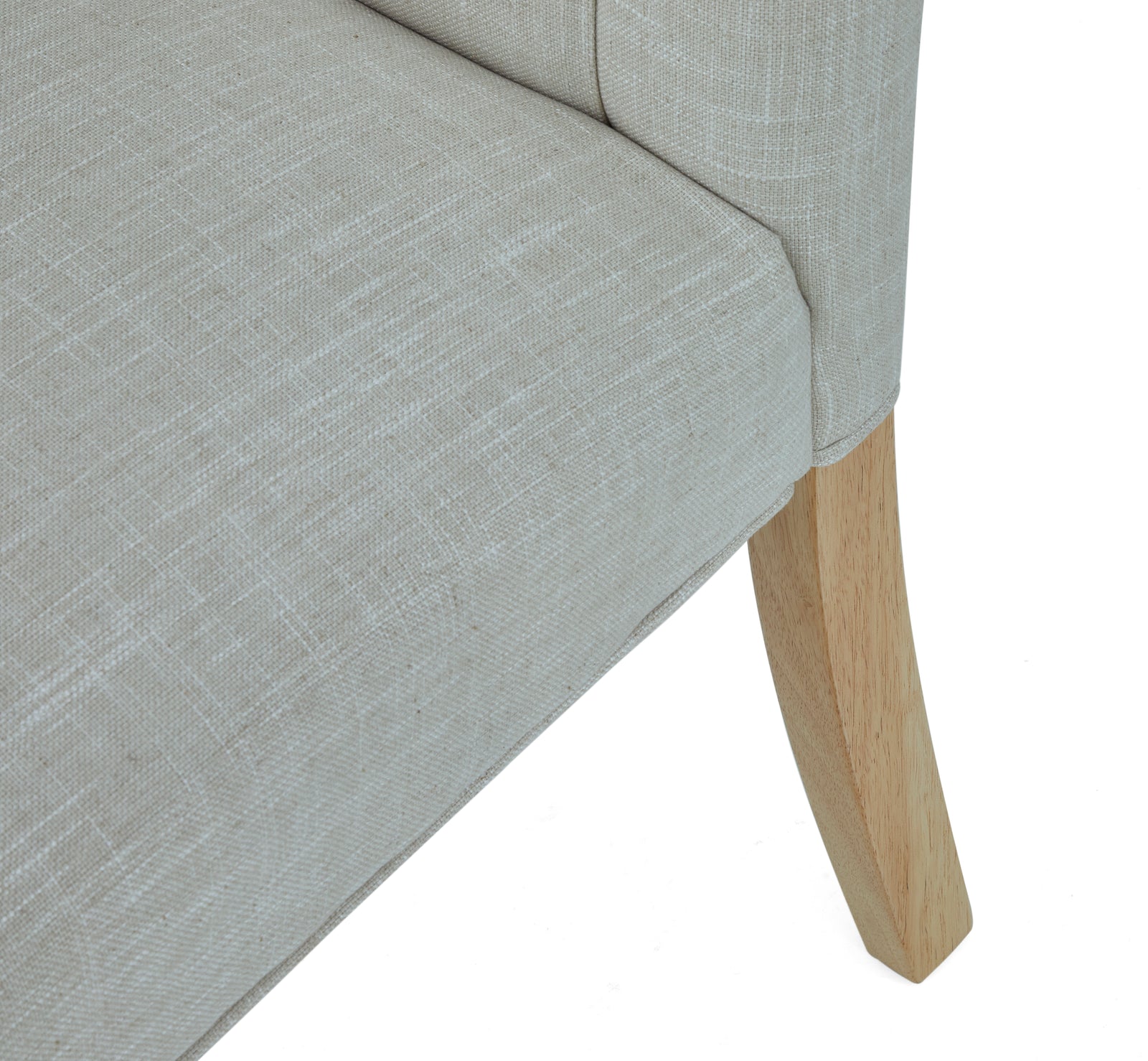 Navarre Pair of Natural Buttonback Dining Chairs - Button Back Dining Chair - Pair Natural Sterling Home 5