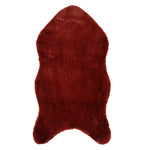 Maroon Faux Fur Rug 50CM - Maroon Faux Fur Rug 50CM Sterling Home 1