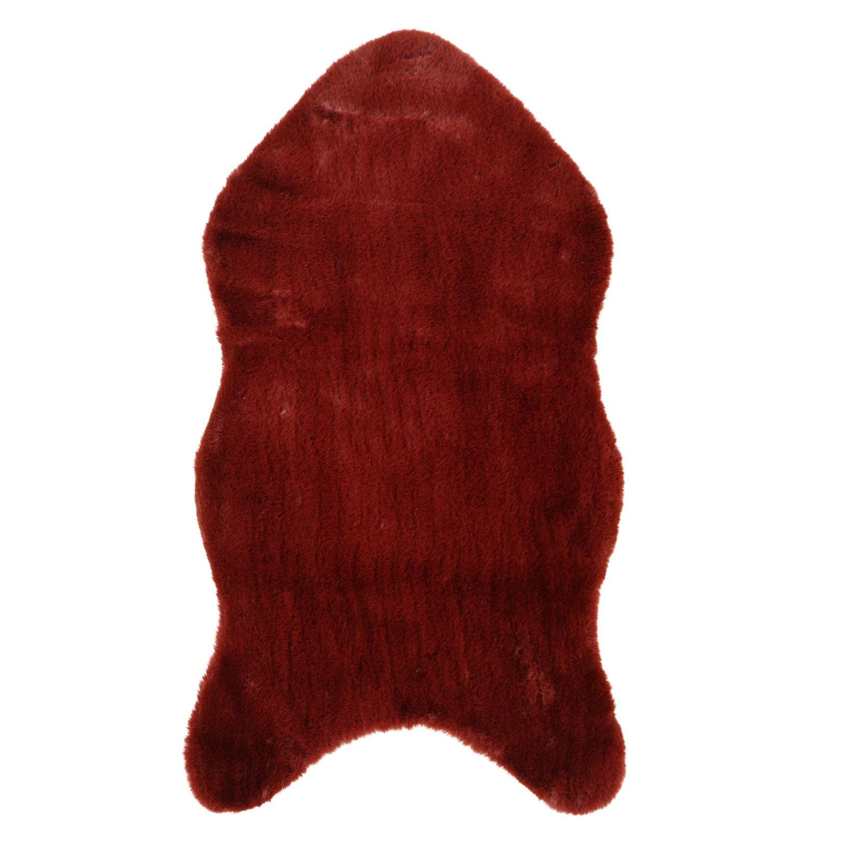Maroon Faux Fur Rug 50CM - Maroon Faux Fur Rug 50CM Sterling Home 1