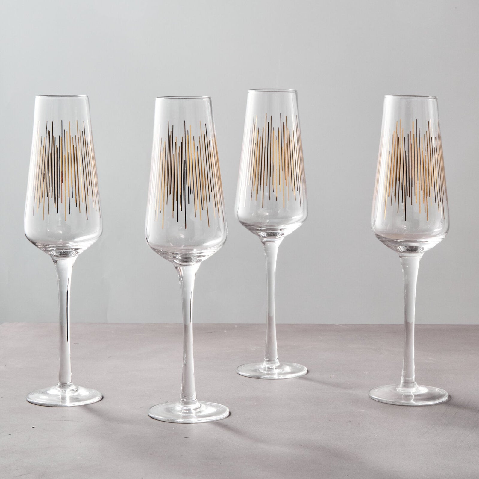 Jazz Set Of 4 Champagne Glasses - Jazz Champagne Glasses Set of 4 Sterling Home 1