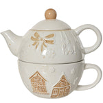 Christmas Tea For One Set - Tea For One Chrsitmas 16CM Sterling Home 1