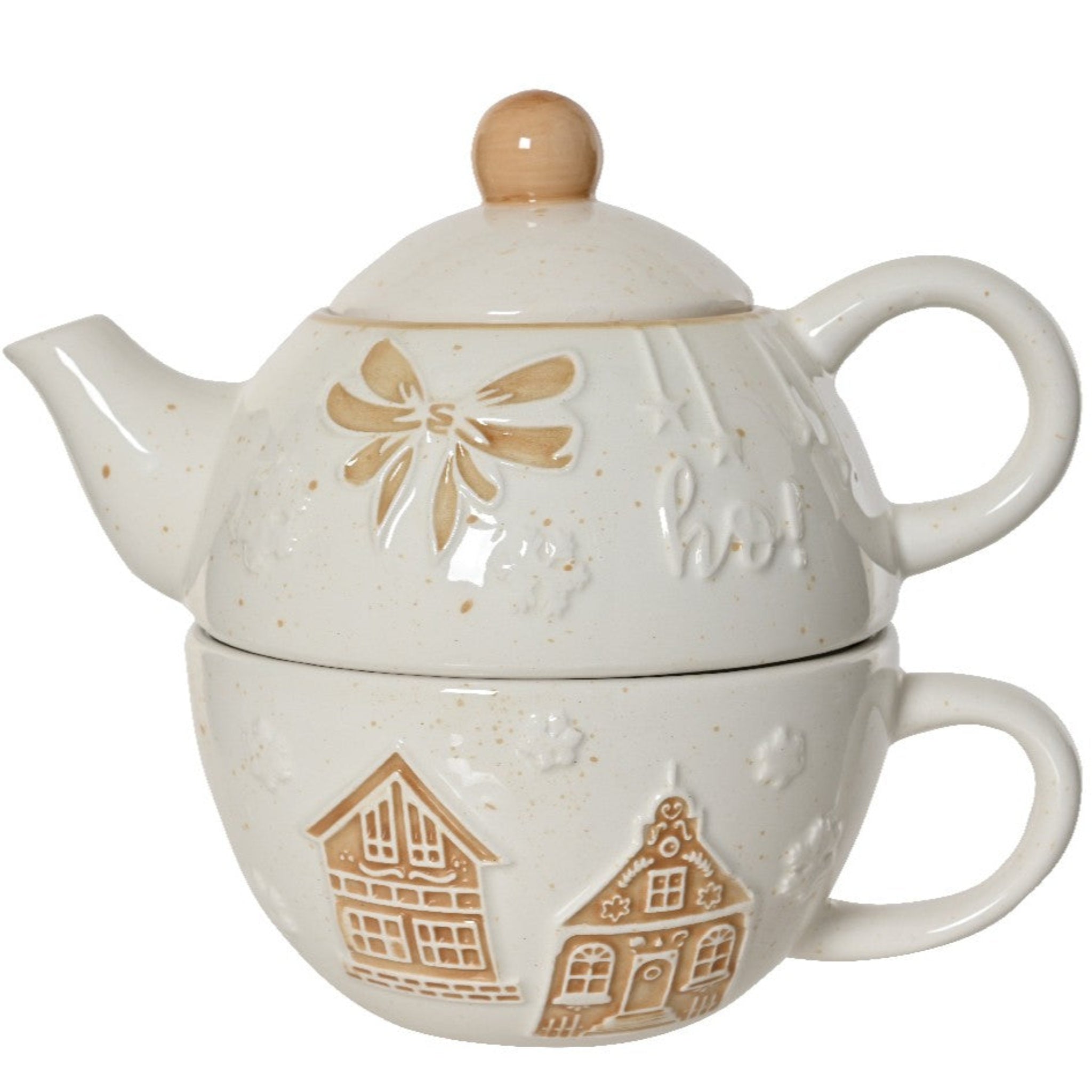 Christmas Tea For One Set - Tea For One Chrsitmas 16CM Sterling Home 1