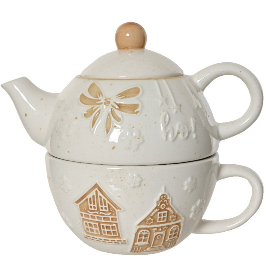 Christmas Tea For One Set - Tea For One Chrsitmas 16CM Sterling Home 1