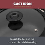 Prestige Cast Iron Casserole And Glass Lid 4.6L - Prestige Cast Iron 24CM 4.6L Casserole Sterling Home 2