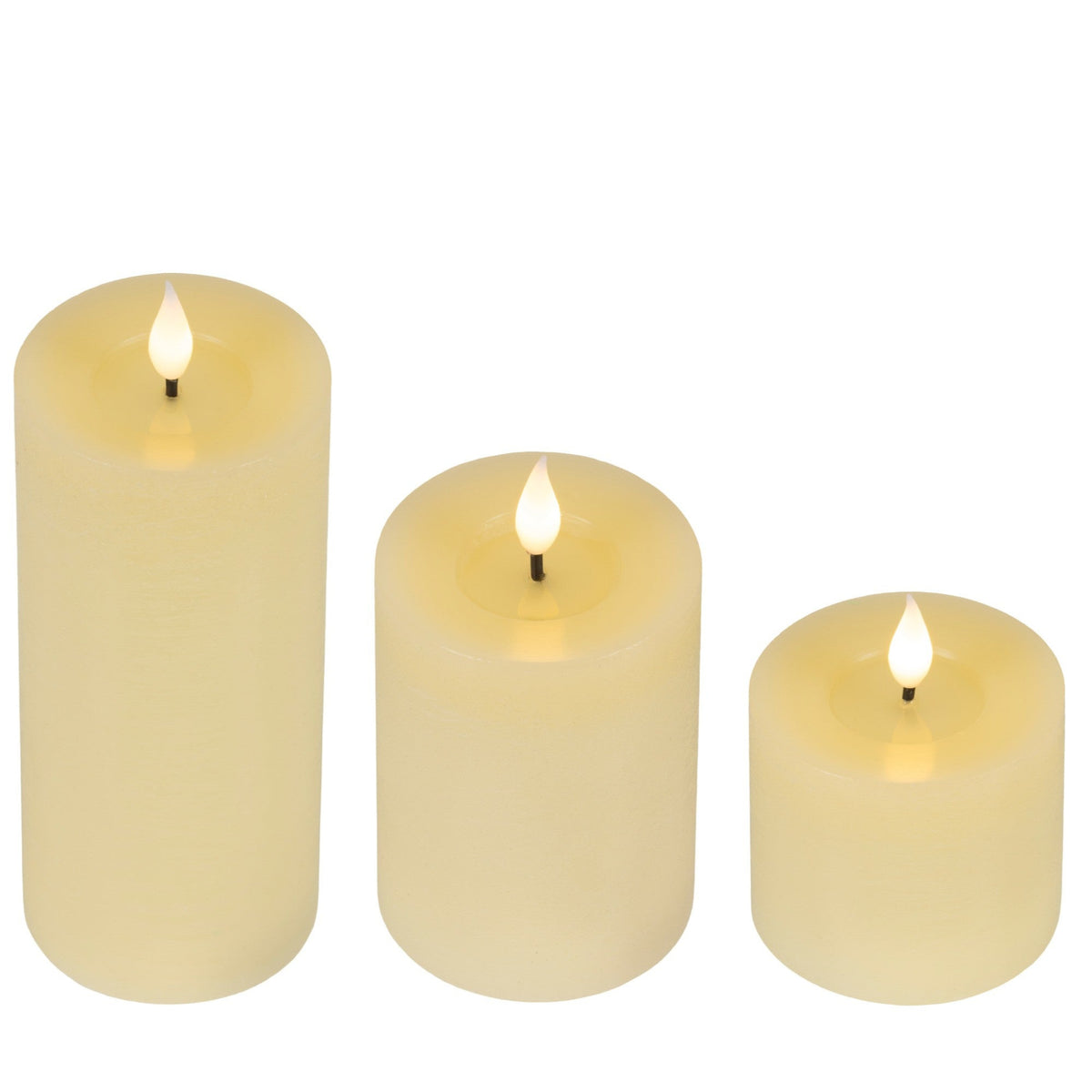 Set Of 3 Realistic Wick Candle With Fire Effect - S3 BO LED Realistic Wick Candle With Fire Effect Sterling Home 2