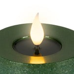 Set of 3 Green Realistic Wick Candle With Fire Effect - S3 BO Green Realistic Wick Candle With Fire Effect Sterling Home 2