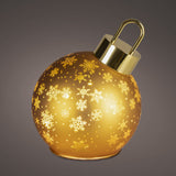 Gold Micro LED Rotating Glass Bauble