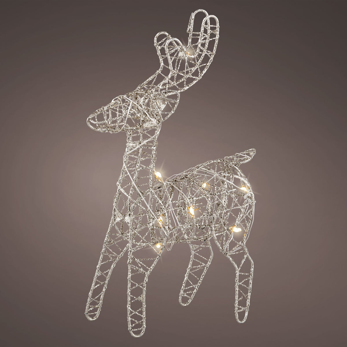 Micro LED Metal Reindeer Silver - Micro LED Metal Reindeer Silver BO Sterling Home 1