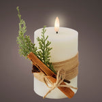 Single Wick Battery Operated White Candle - Single Wick White Candle BO LED 7.5CM Sterling Home 1